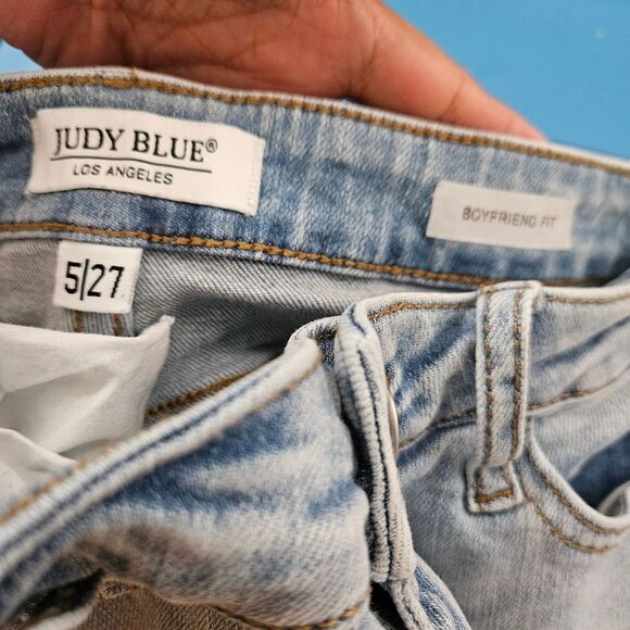 Judy Blue Brittany Mid-Rise Destroyed Boyfriend Jeans - Picture 5 of 11